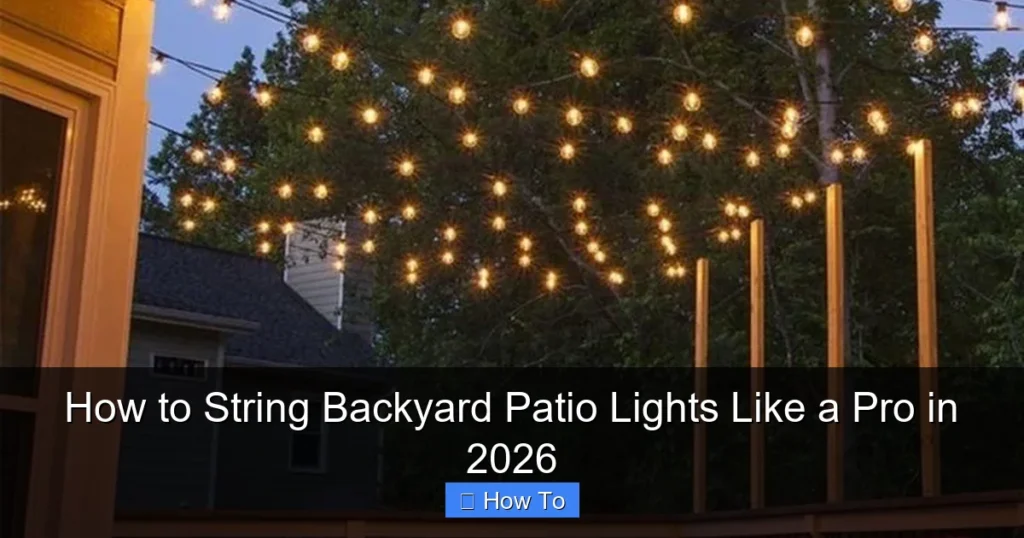How to String Backyard Patio Lights Like a Pro in 2026