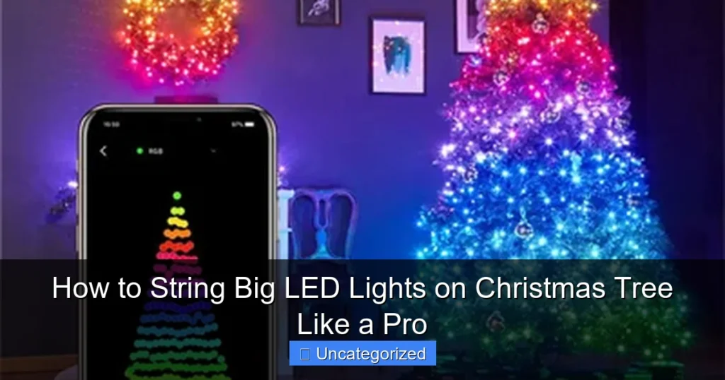 How to String Big LED Lights on Christmas Tree Like a Pro
