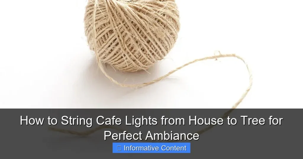How to String Cafe Lights from House to Tree for Perfect Ambiance