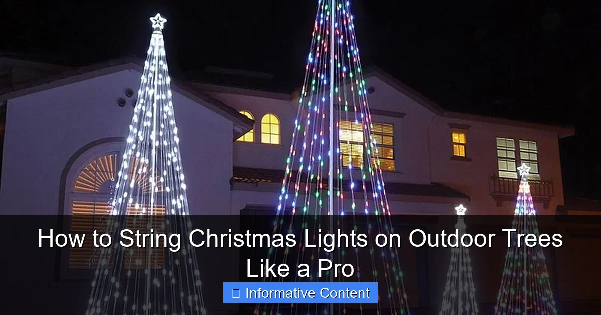 How to String Christmas Lights on Outdoor Trees Like a Pro