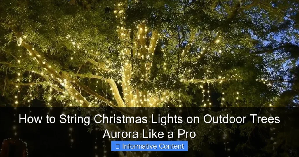 How to String Christmas Lights on Outdoor Trees Aurora Like a Pro
