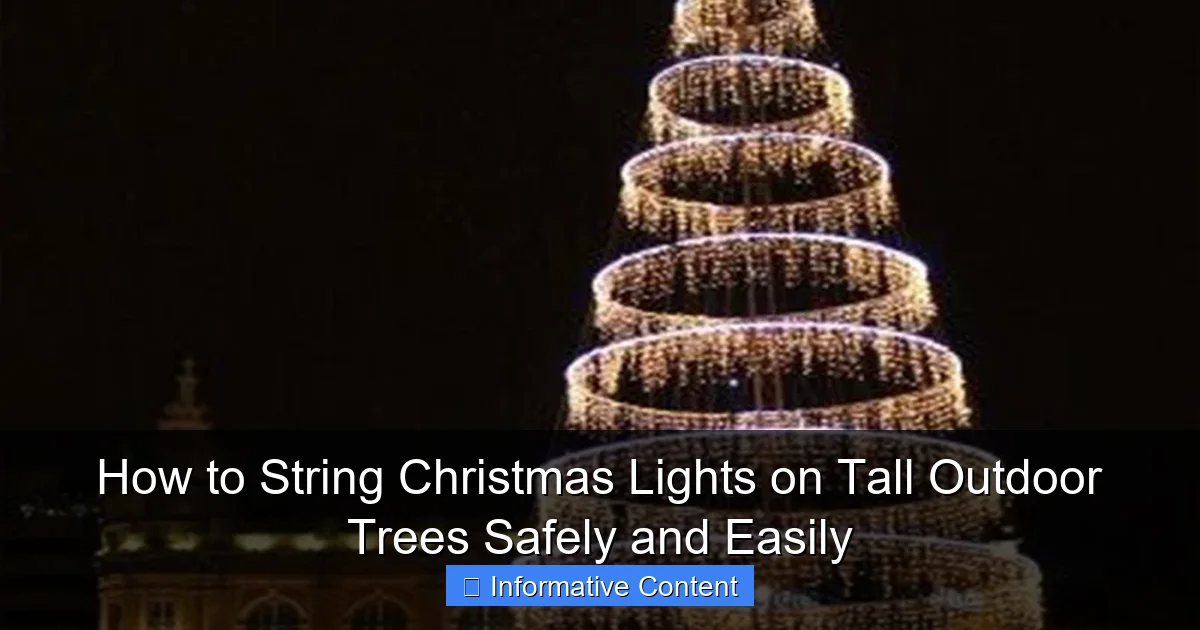How to String Christmas Lights on Tall Outdoor Trees Safely and Easily