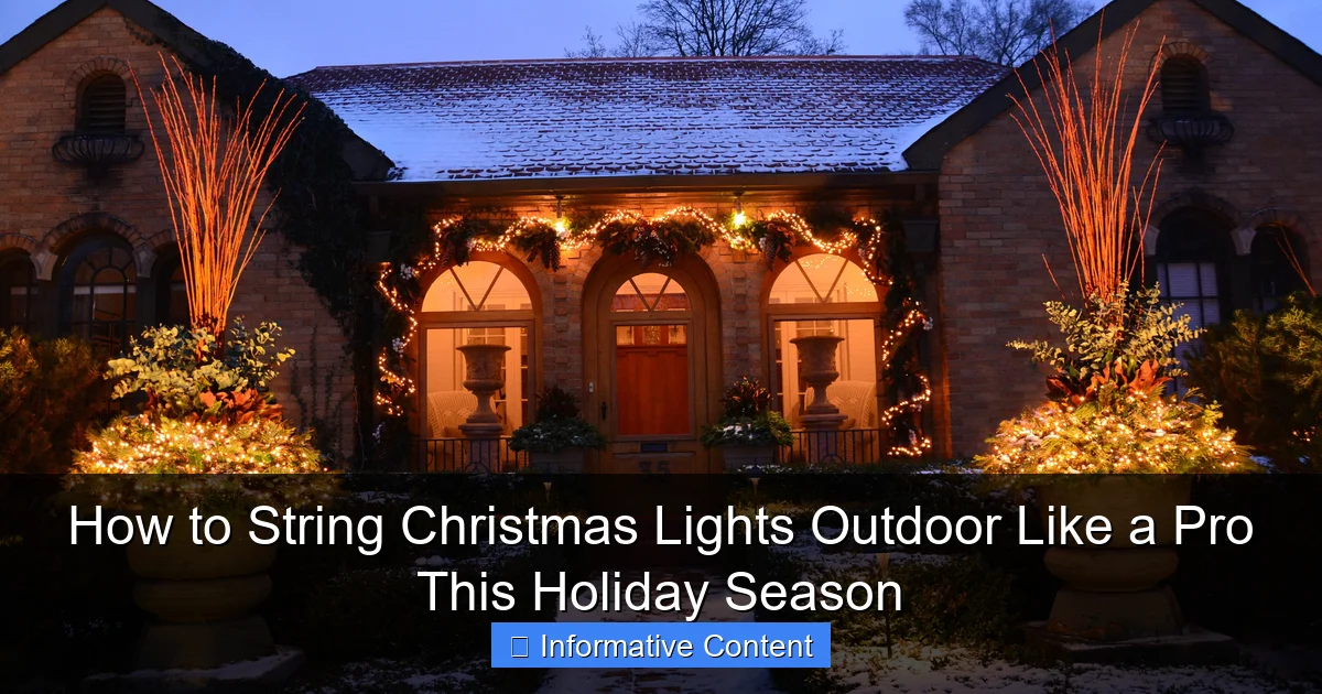 How to String Christmas Lights Outdoor Like a Pro This Holiday Season