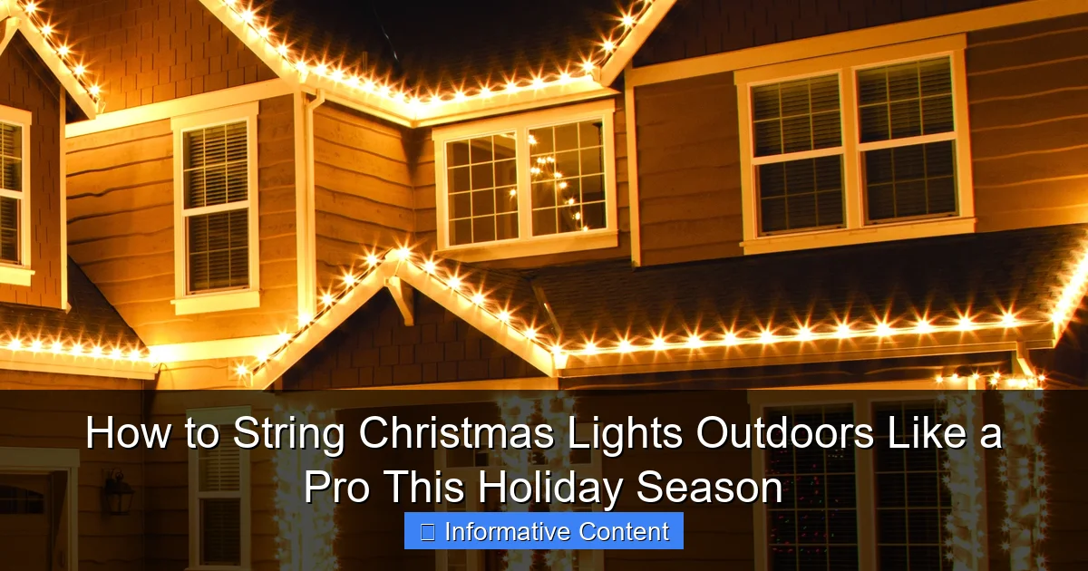 How to String Christmas Lights Outdoors Like a Pro This Holiday Season