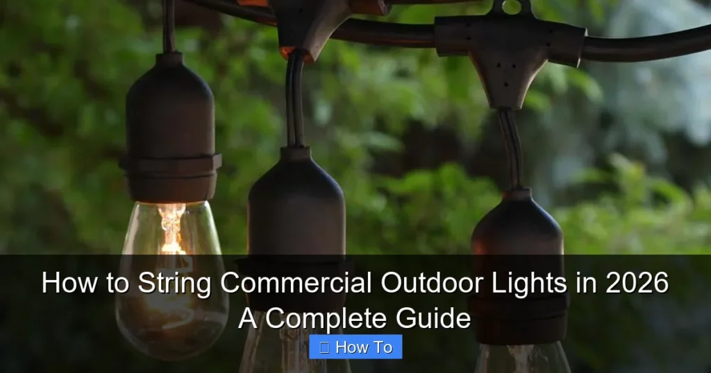 How to String Commercial Outdoor Lights in 2026 A Complete Guide
