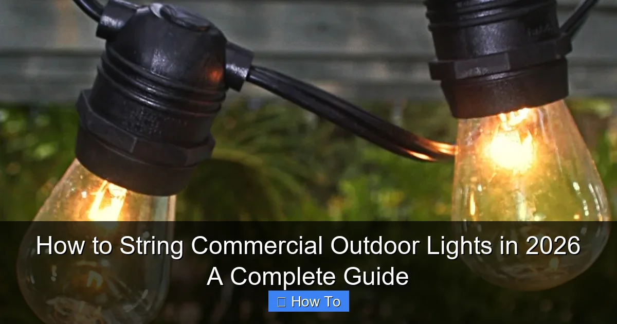 How to String Commercial Outdoor Lights in 2026 A Complete Guide