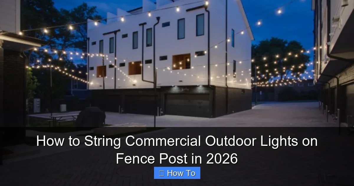 How to String Commercial Outdoor Lights on Fence Post in 2026