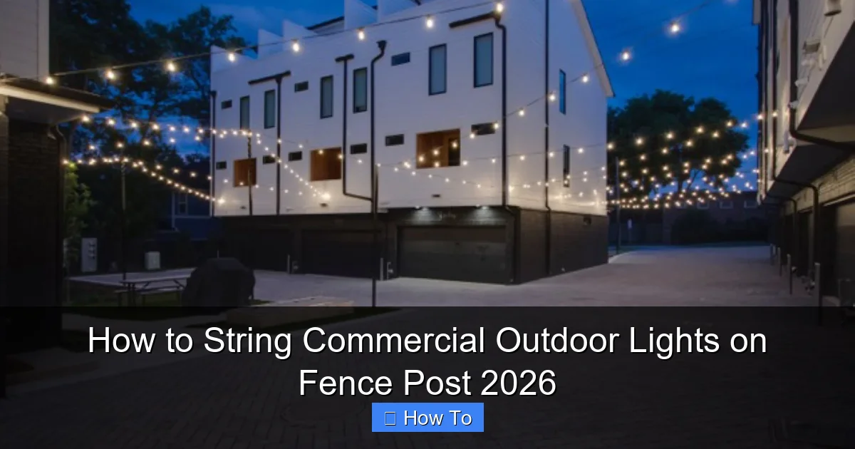 How to String Commercial Outdoor Lights on Fence Post 2026