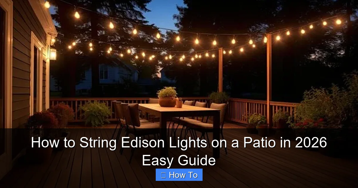 How to String Edison Lights on a Patio in 2026 Easy Guide