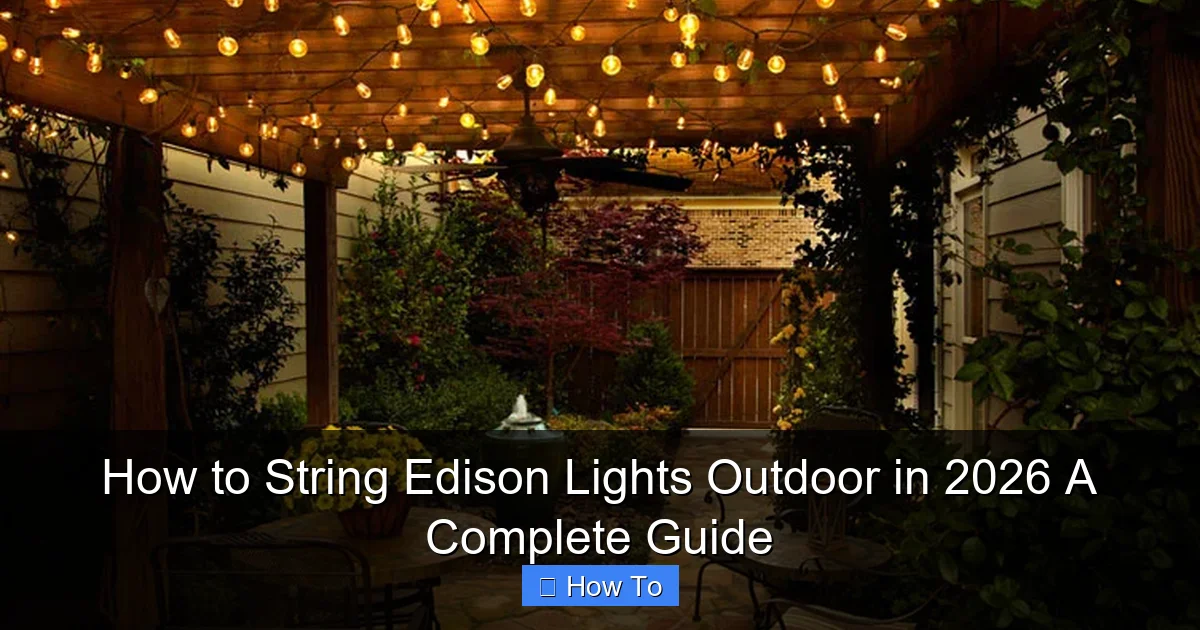 How to String Edison Lights Outdoor in 2026 A Complete Guide