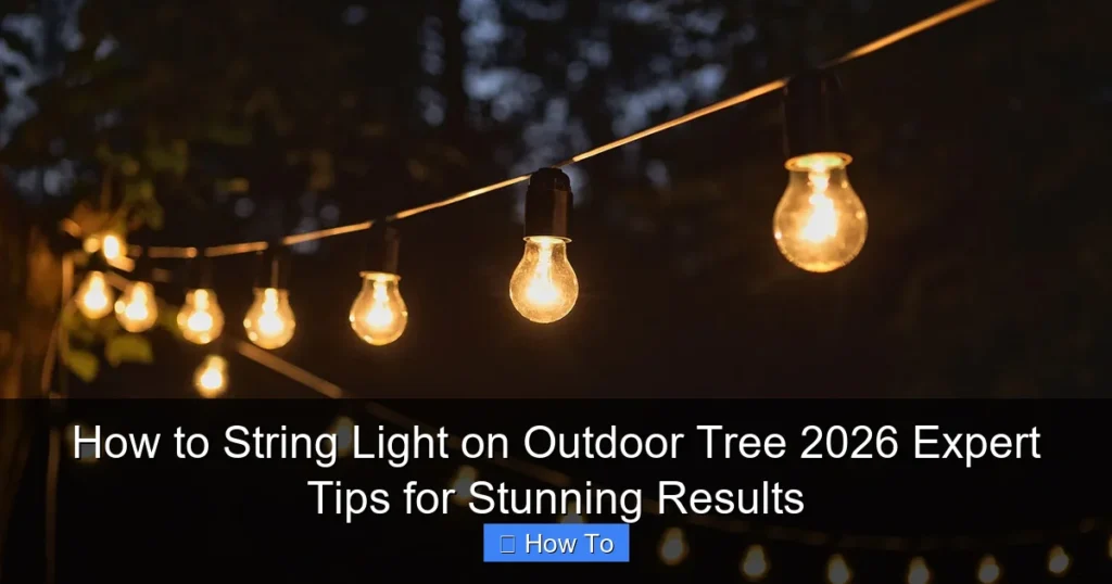 How to String Light on Outdoor Tree 2026 Expert Tips for Stunning Results