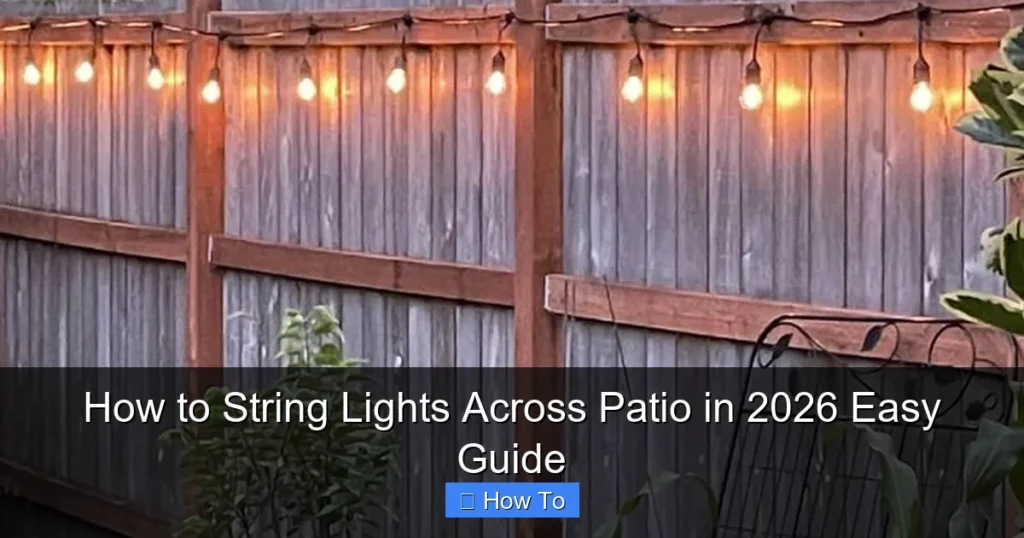 How to String Lights Across Patio in 2026 Easy Guide