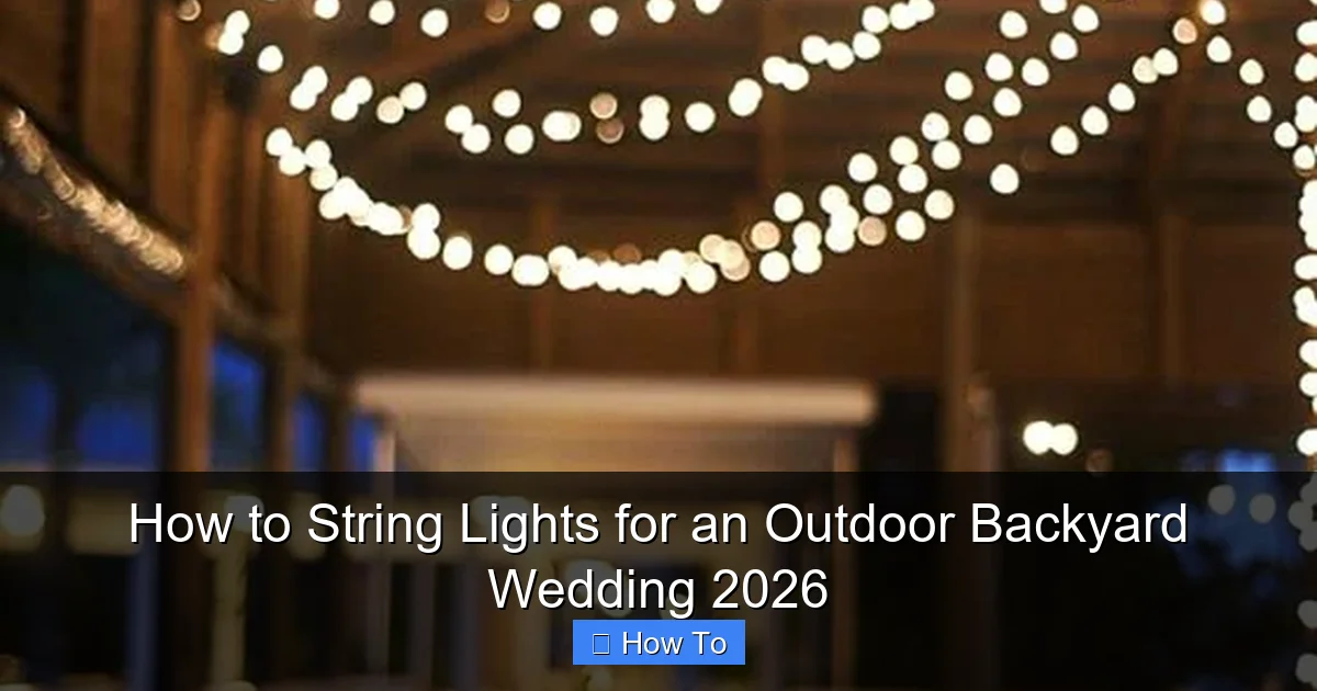 How to String Lights for an Outdoor Backyard Wedding 2026