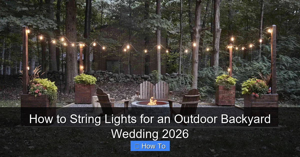 How to String Lights for an Outdoor Backyard Wedding 2026