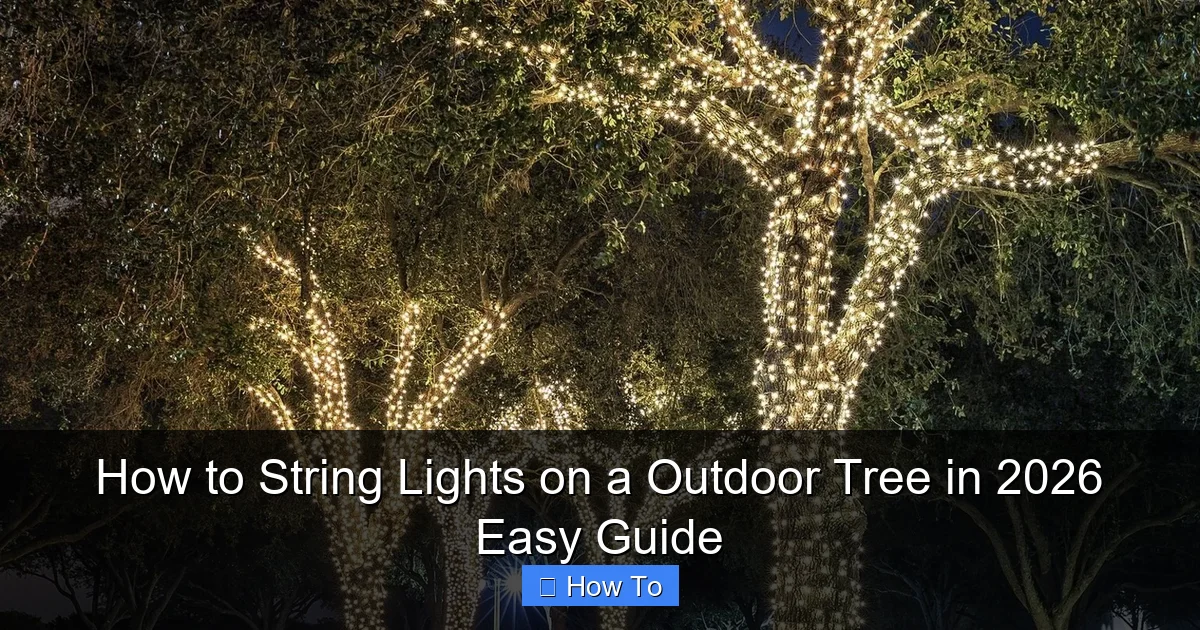 How to String Lights on a Outdoor Tree in 2026 Easy Guide