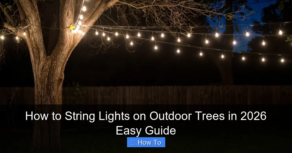 How to String Lights on Outdoor Trees in 2026 Easy Guide