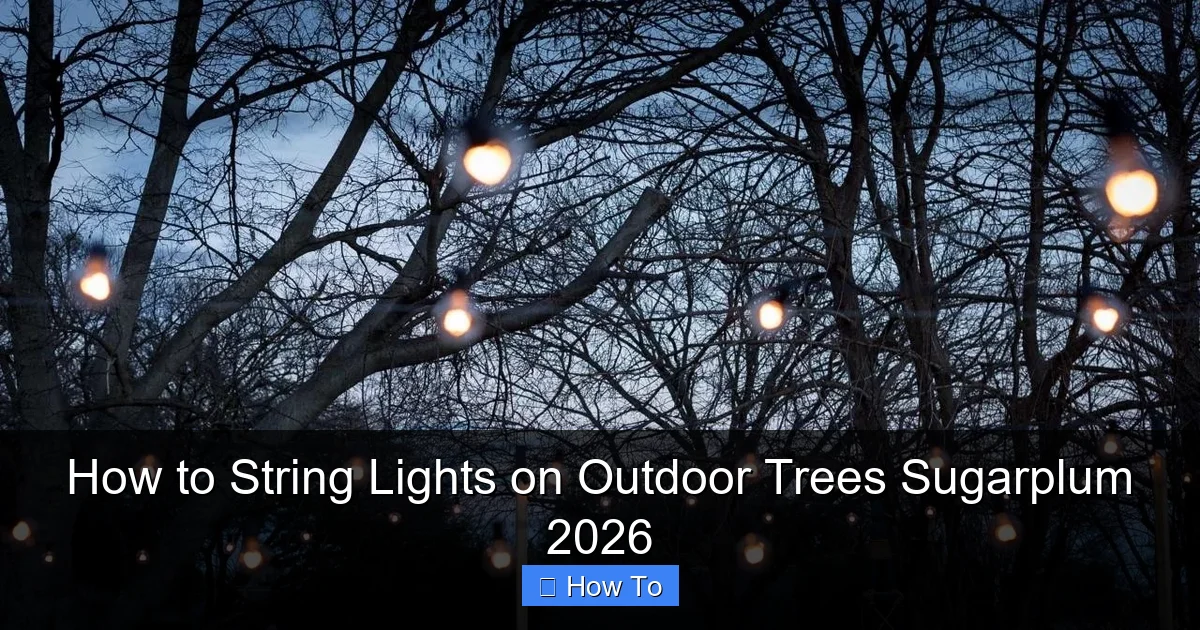 How to String Lights on Outdoor Trees Sugarplum 2026