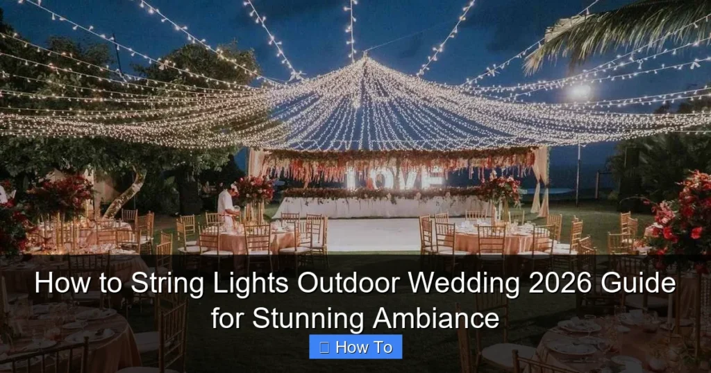 How to String Lights Outdoor Wedding 2026 Guide for Stunning Ambiance