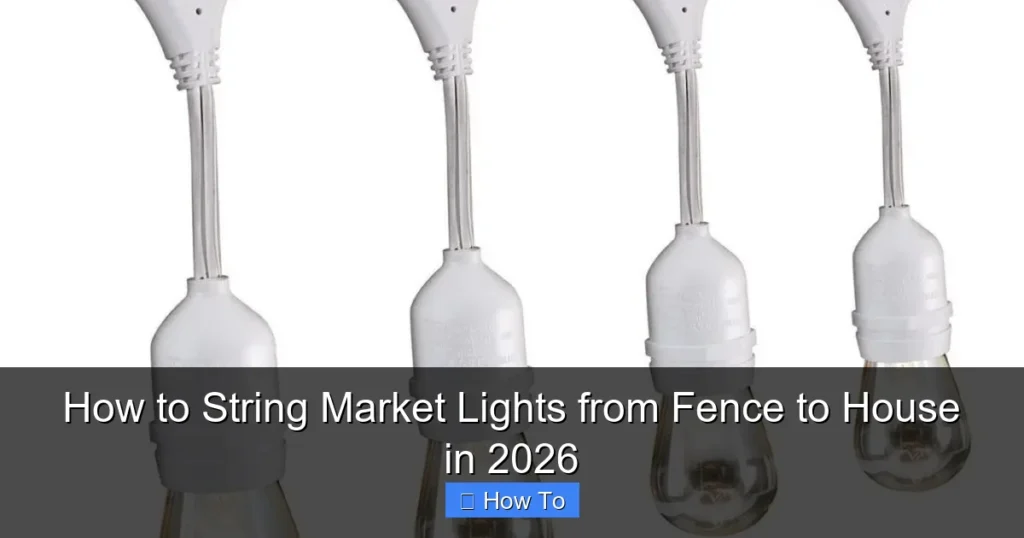 How to String Market Lights from Fence to House in 2026
