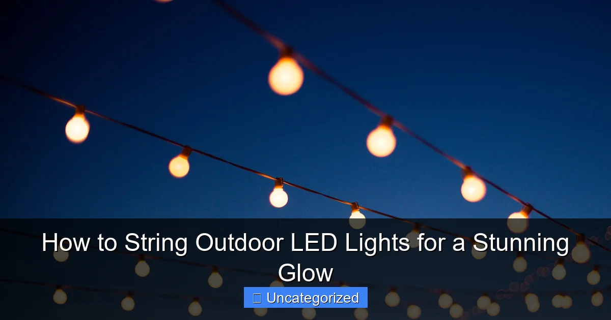 How to String Outdoor LED Lights for a Stunning Glow