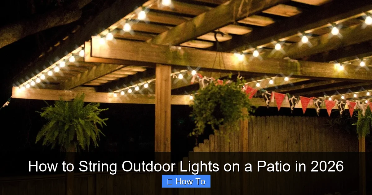 How to String Outdoor Lights on a Patio in 2026