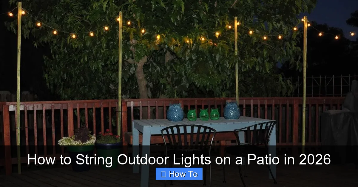 How to String Outdoor Lights on a Patio in 2026