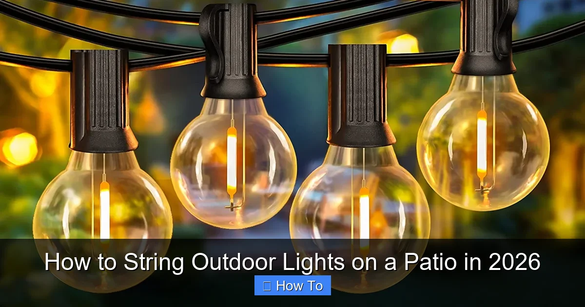 How to String Outdoor Lights on a Patio in 2026