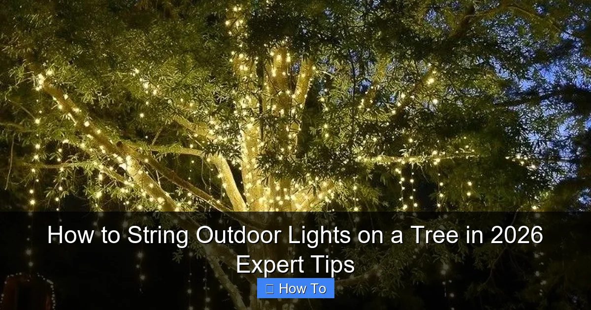 How to String Outdoor Lights on a Tree in 2026 Expert Tips