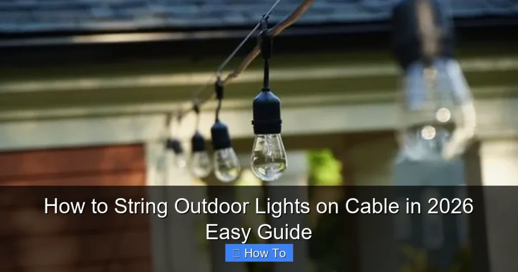 How to String Outdoor Lights on Cable in 2026 Easy Guide