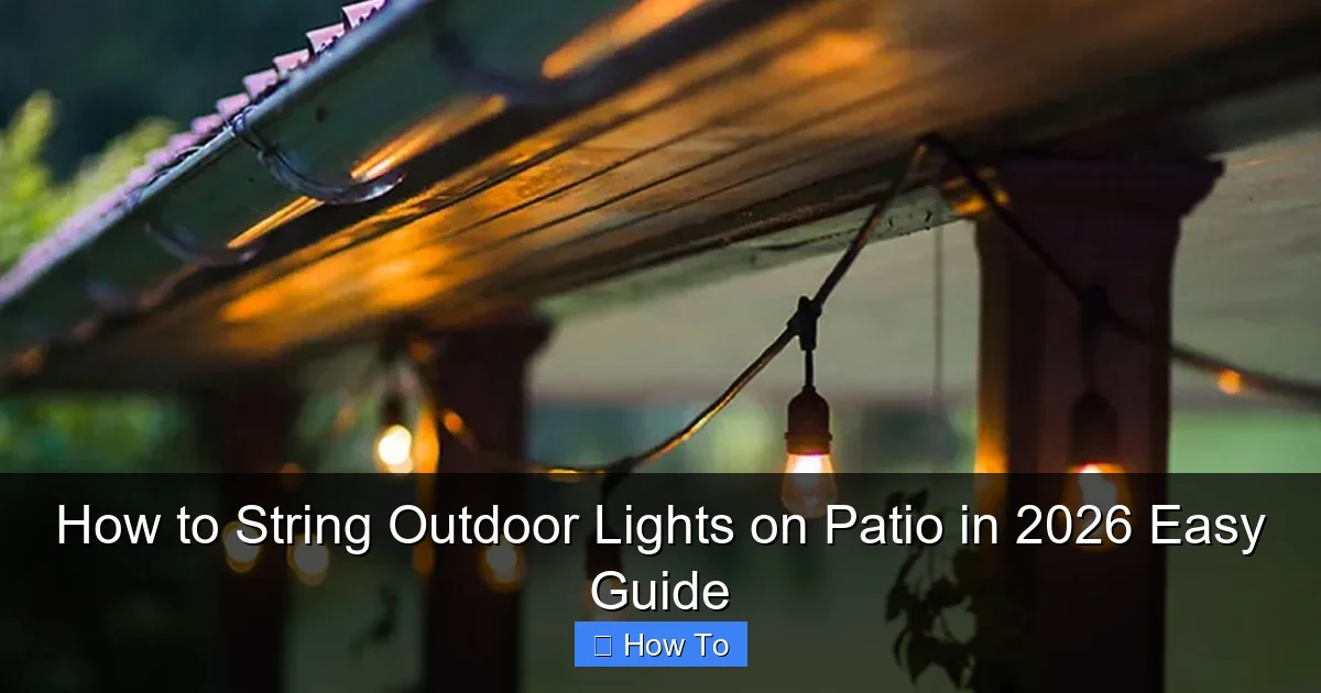 How to String Outdoor Lights on Patio in 2026 Easy Guide