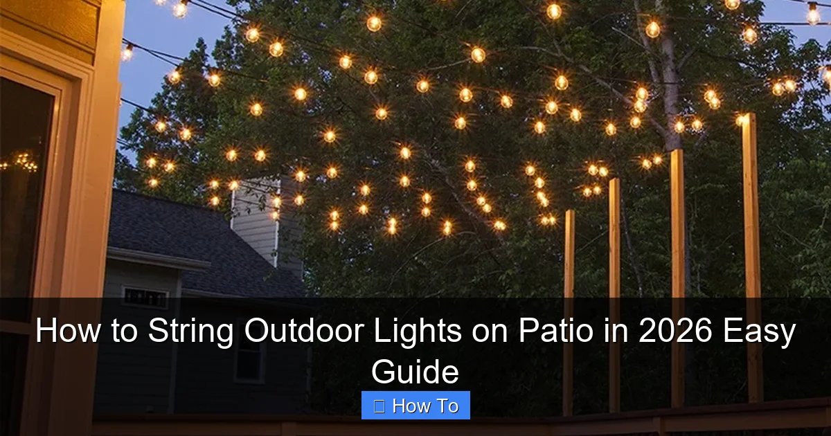 How to String Outdoor Lights on Patio in 2026 Easy Guide