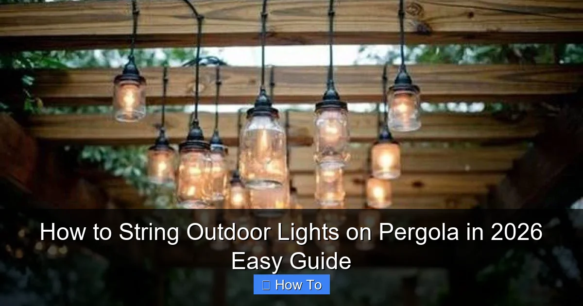 How to String Outdoor Lights on Pergola in 2026 Easy Guide