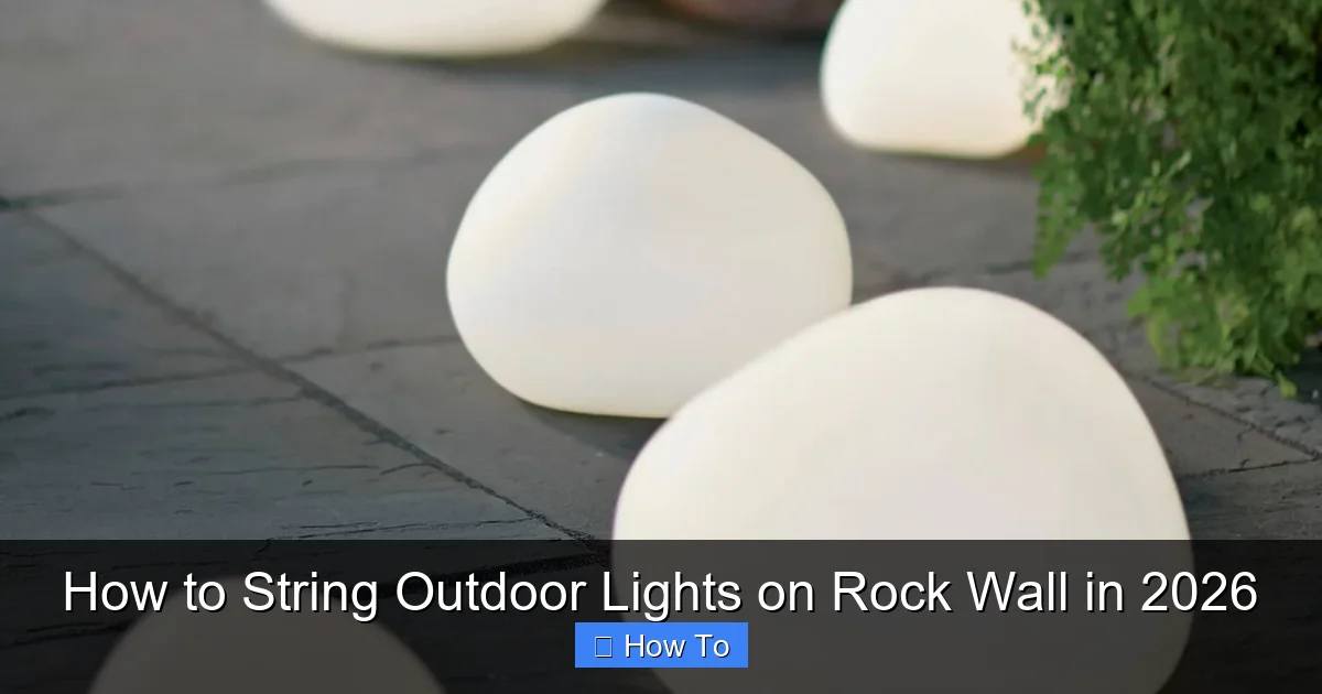 How to String Outdoor Lights on Rock Wall in 2026