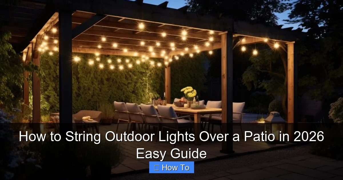 How to String Outdoor Lights Over a Patio in 2026 Easy Guide