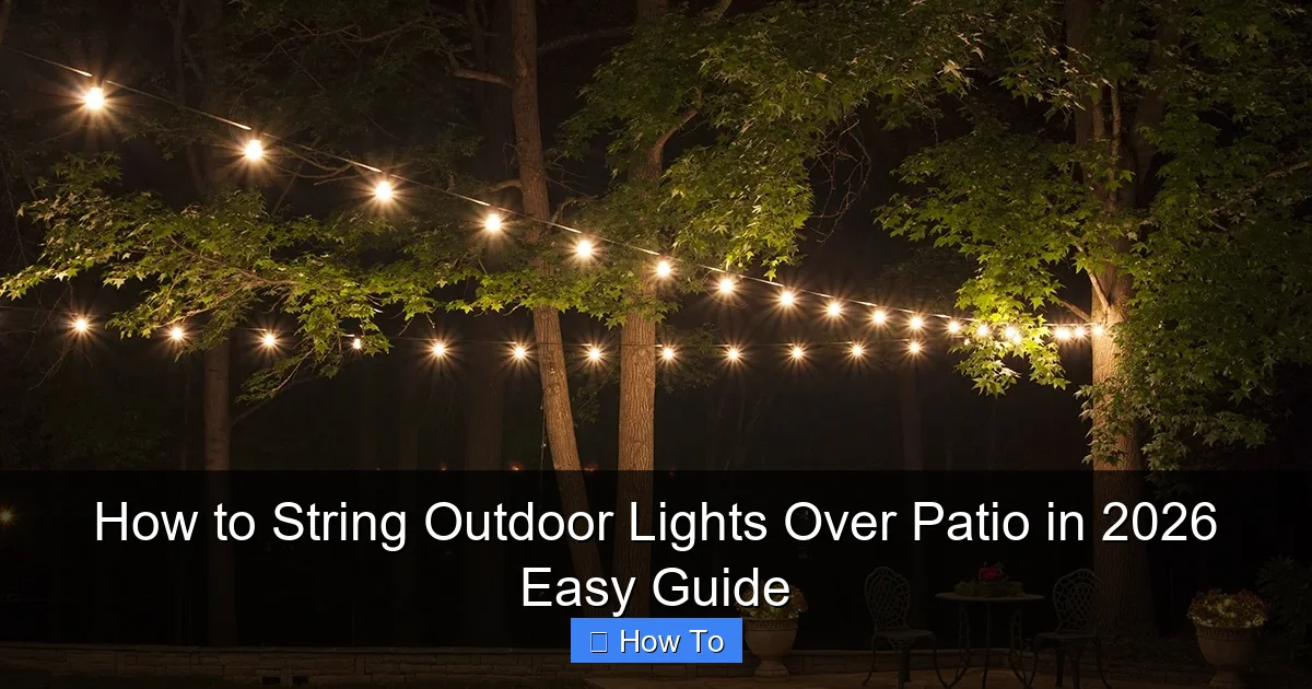 How to String Outdoor Lights Over Patio in 2026 Easy Guide