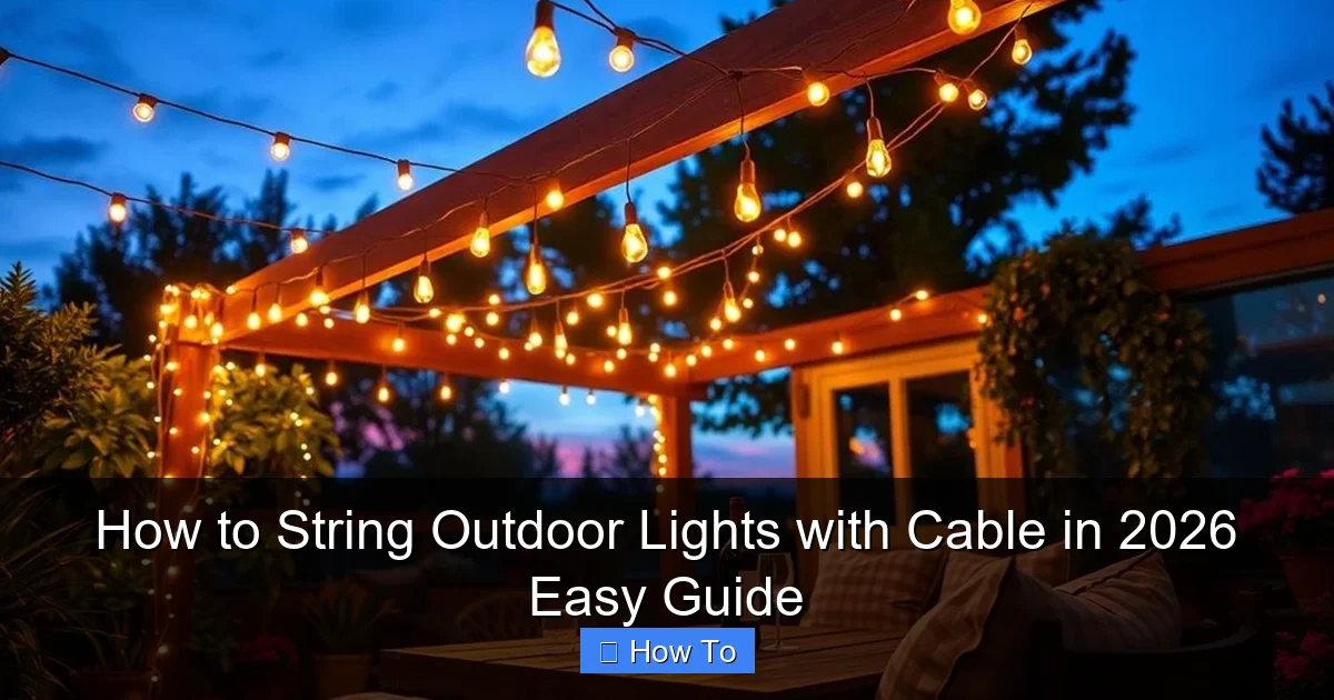 How to String Outdoor Lights with Cable in 2026 Easy Guide