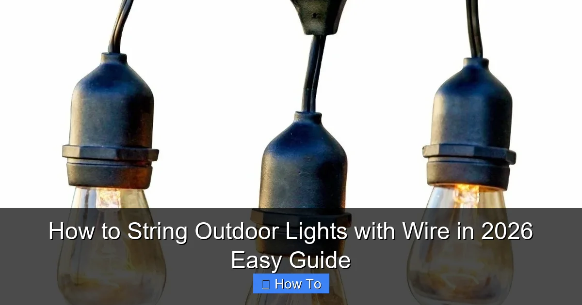 How to String Outdoor Lights with Wire in 2026 Easy Guide