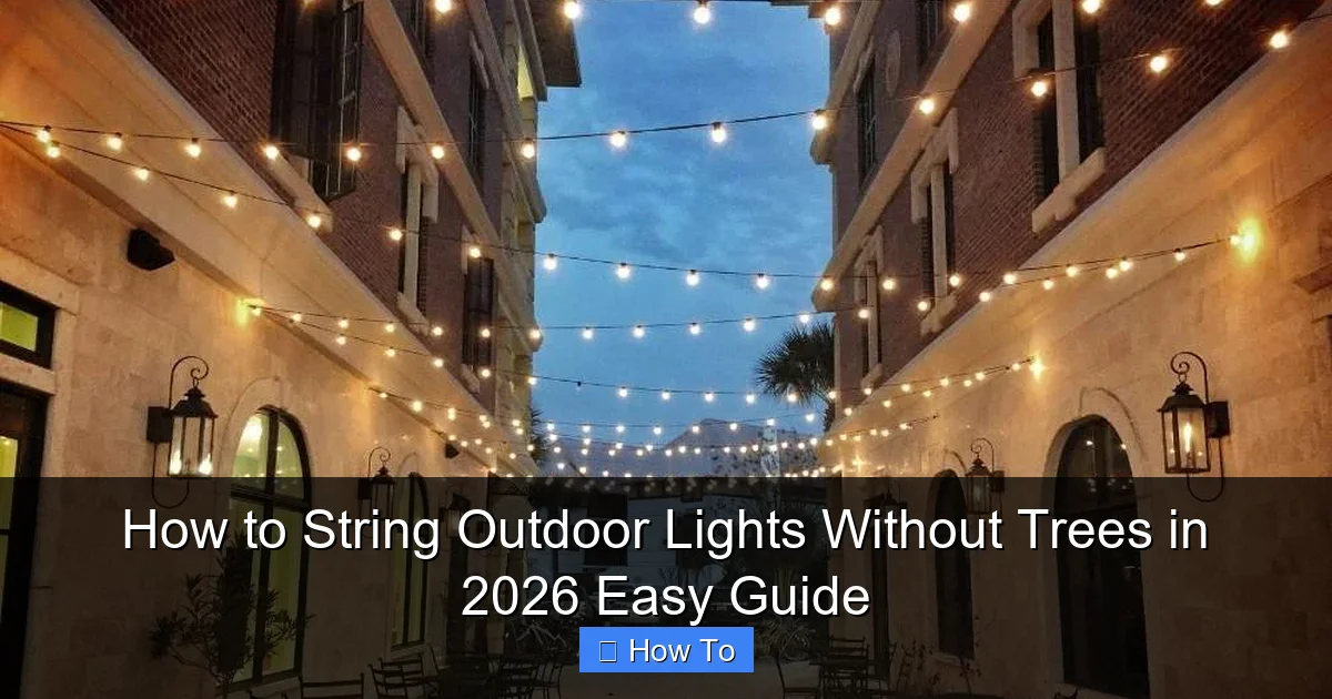 How to String Outdoor Lights Without Trees in 2026 Easy Guide