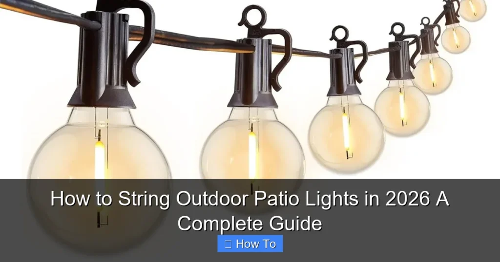 How to String Outdoor Patio Lights in 2026 A Complete Guide
