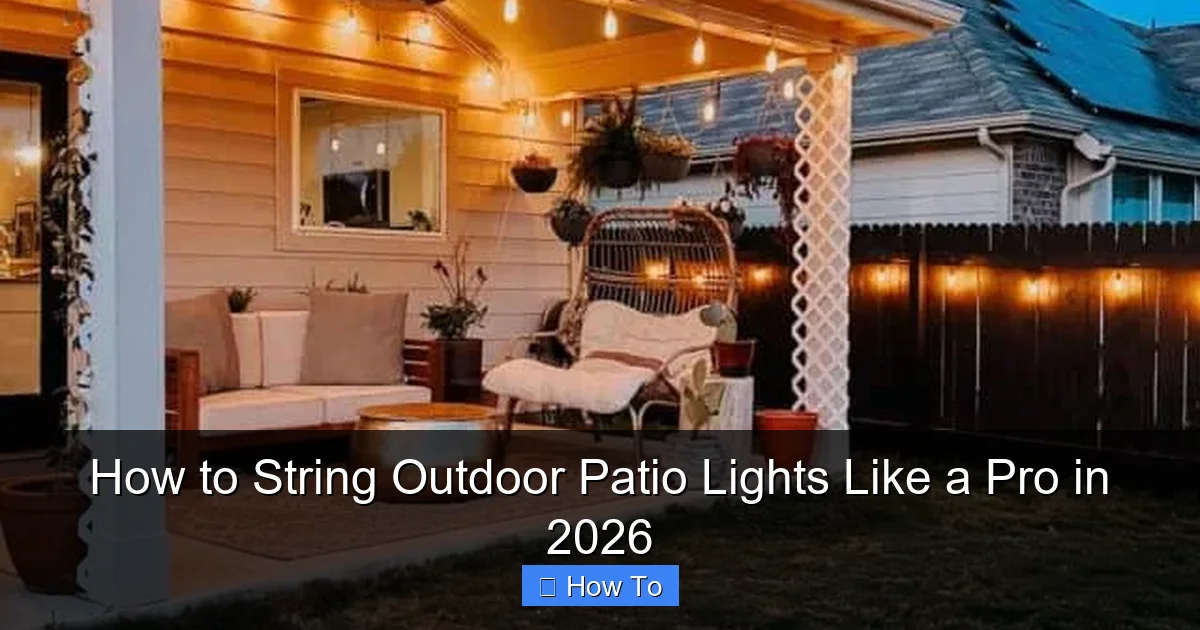 How to String Outdoor Patio Lights Like a Pro in 2026