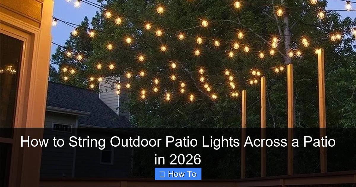 How to String Outdoor Patio Lights Across a Patio in 2026