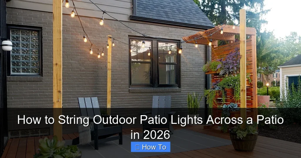 How to String Outdoor Patio Lights Across a Patio in 2026