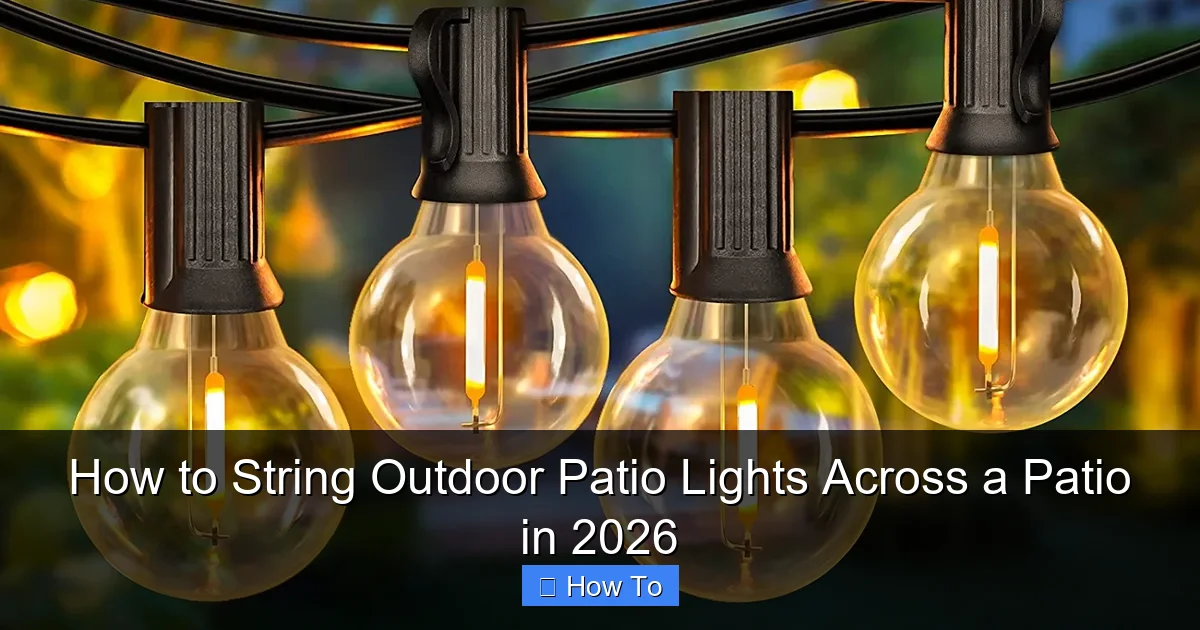 How to String Outdoor Patio Lights Across a Patio in 2026