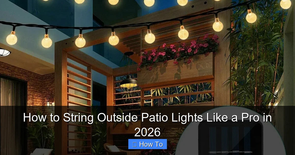 How to String Outside Patio Lights Like a Pro in 2026
