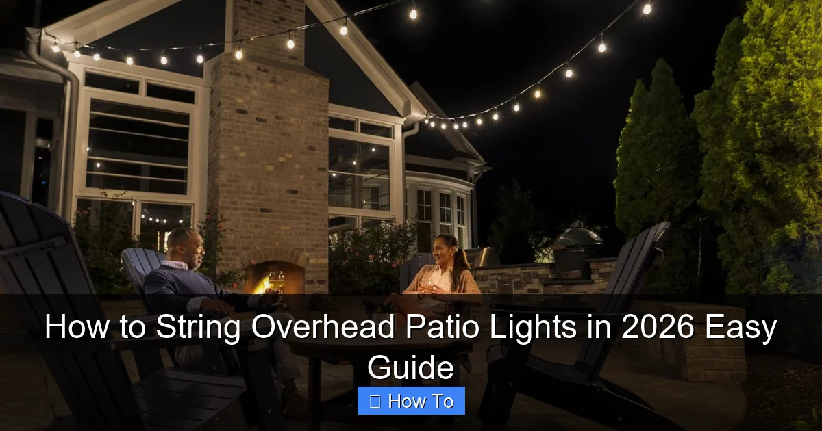 How to String Overhead Patio Lights in 2026 Easy Guide