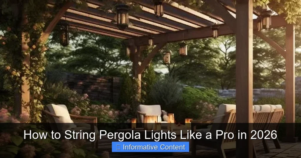 How to String Pergola Lights Like a Pro in 2026