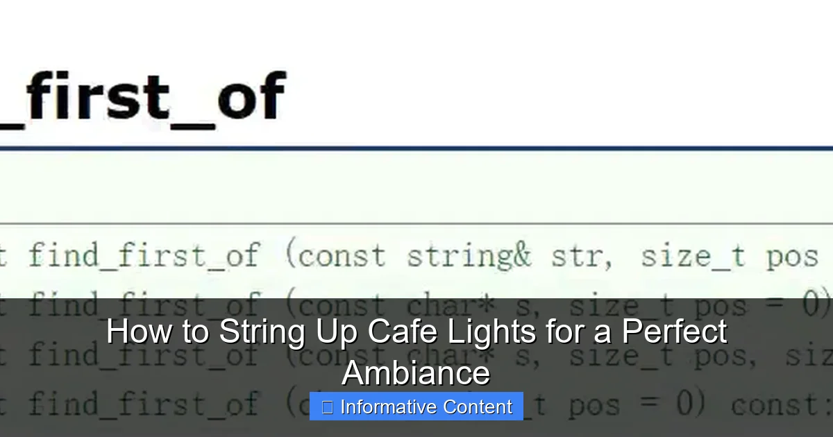 How to String Up Cafe Lights for a Perfect Ambiance