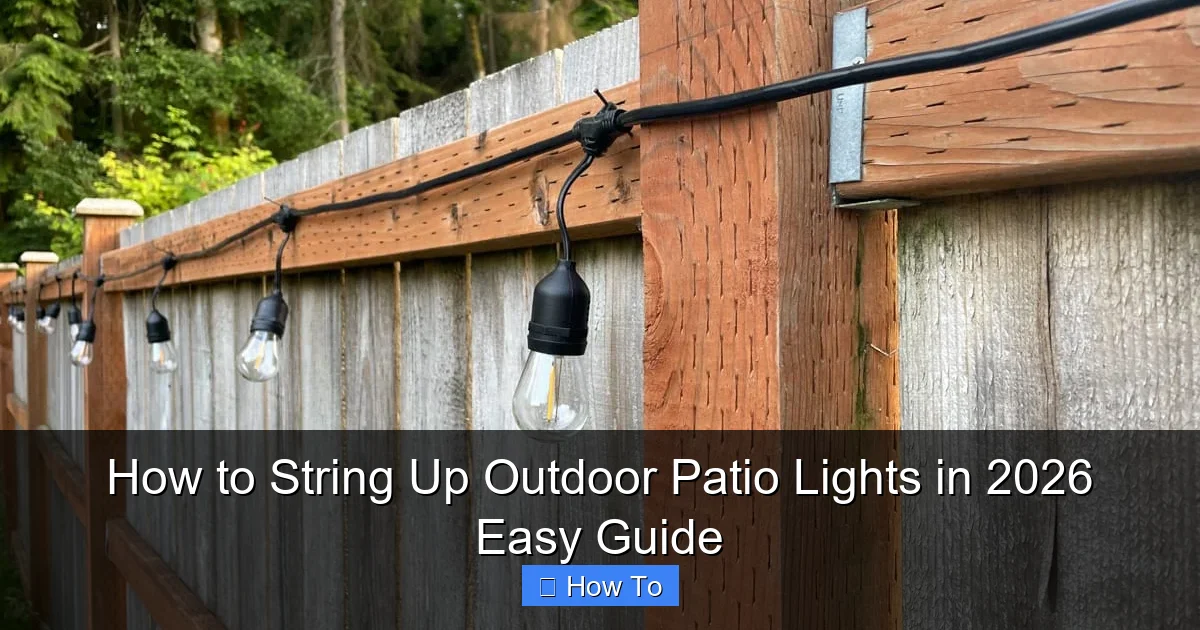 How to String Up Outdoor Patio Lights in 2026 Easy Guide