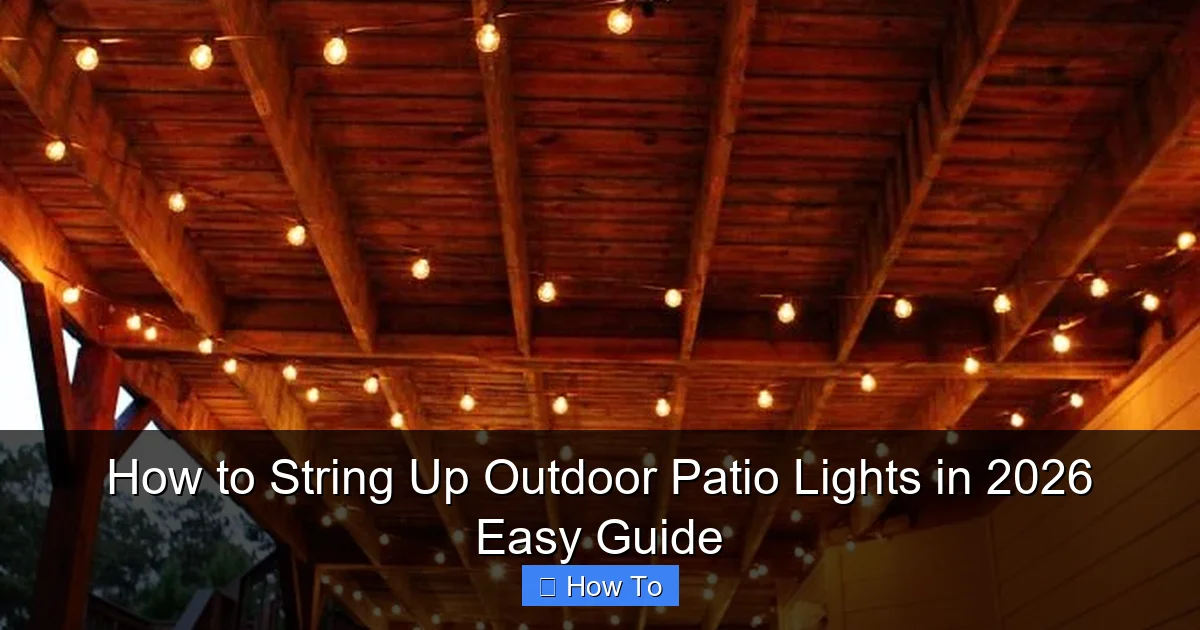 How to String Up Outdoor Patio Lights in 2026 Easy Guide