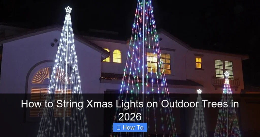 How to String Xmas Lights on Outdoor Trees in 2026